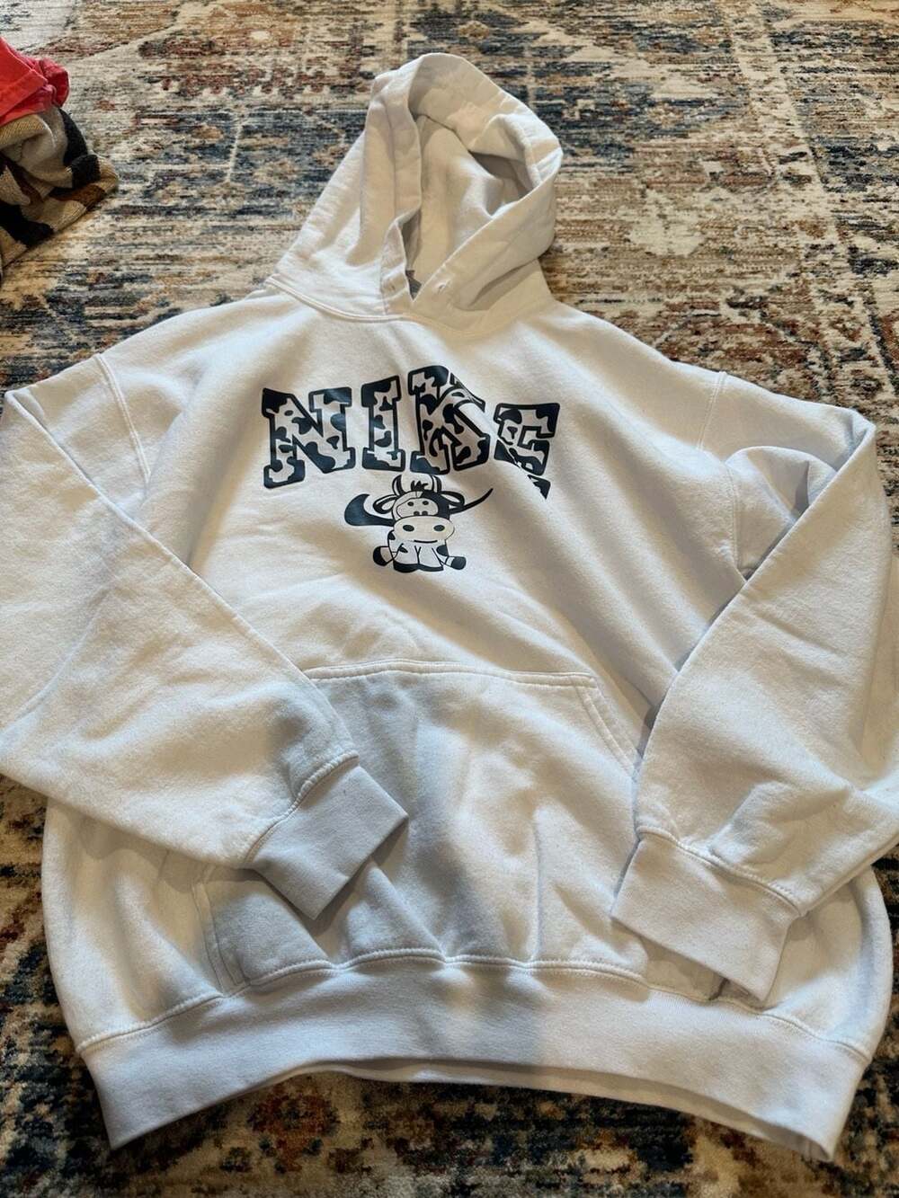 Nike Cow Print Graphic White Hoodie
